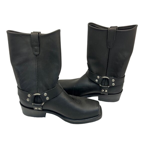 Double H Men's 10" Sierra Harness Boots *Made In USA* Black Leather Size 9.5 2E - Picture 7 of 9